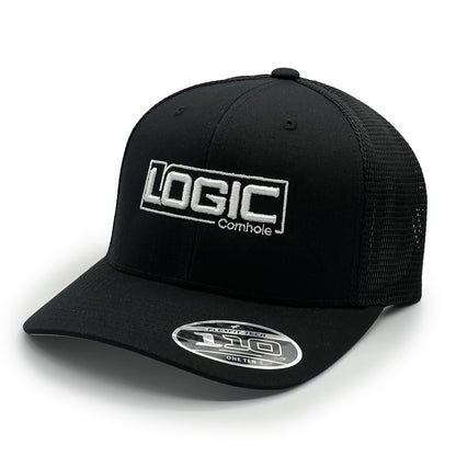 Logic Curved Bill Mesh - Black/Black - Snapback