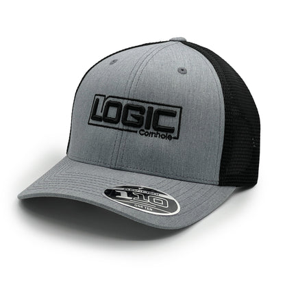 Logic Curved Bill Mesh Trucker 2 Tone - Heather/Black - Snapback