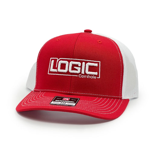 Logic Curved Bill Mesh Trucker 2 Tone -Red/White - Snapback