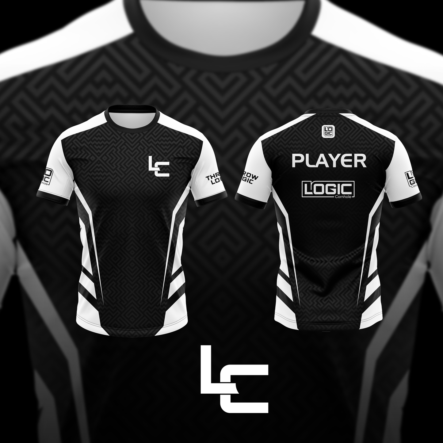 Logic LC Black/White Jersey - Custom Name -  Shipping Incl.  (Allow 4-5 Weeks)